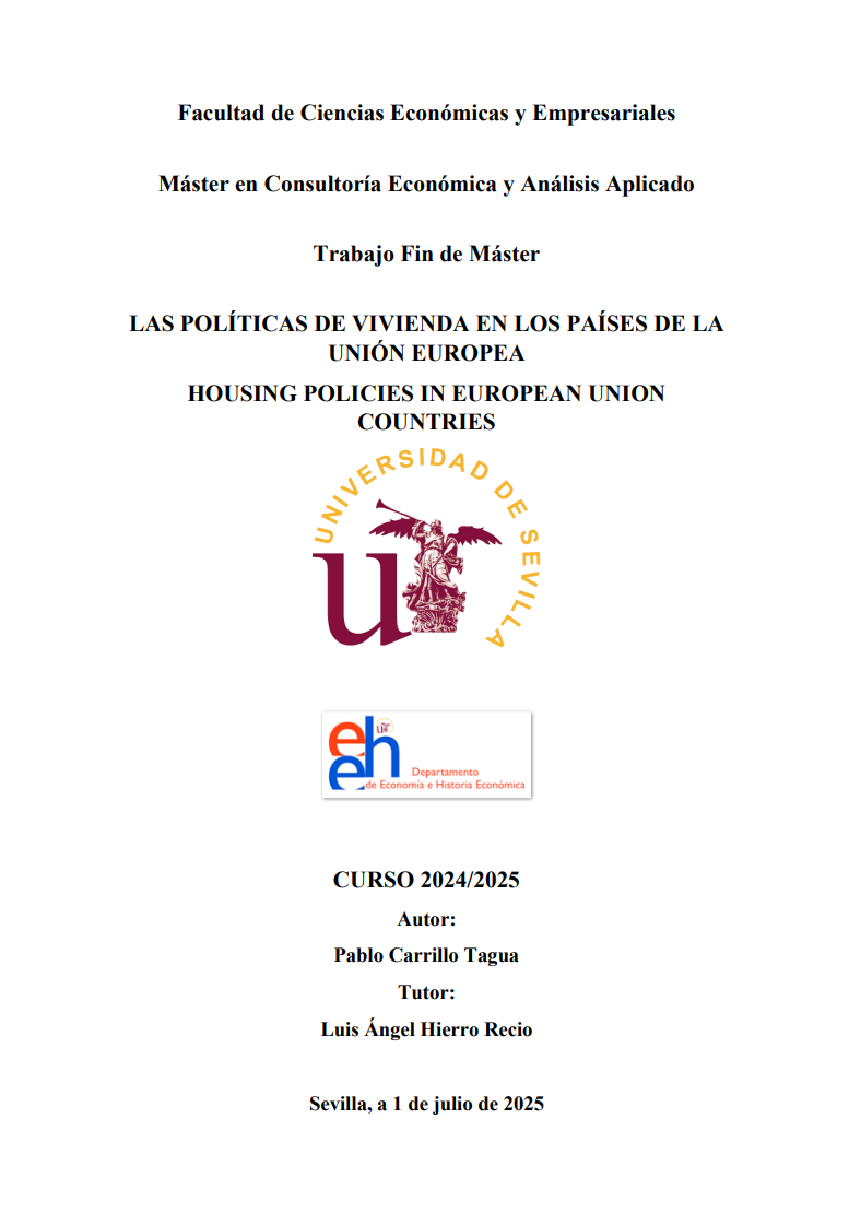 LAS POLÍTICAS DE VIVIENDA EN LOS PAÍSES DE LA UNIÓN EUROPEA